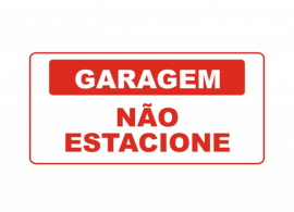 Placa Garagem - Não estacione